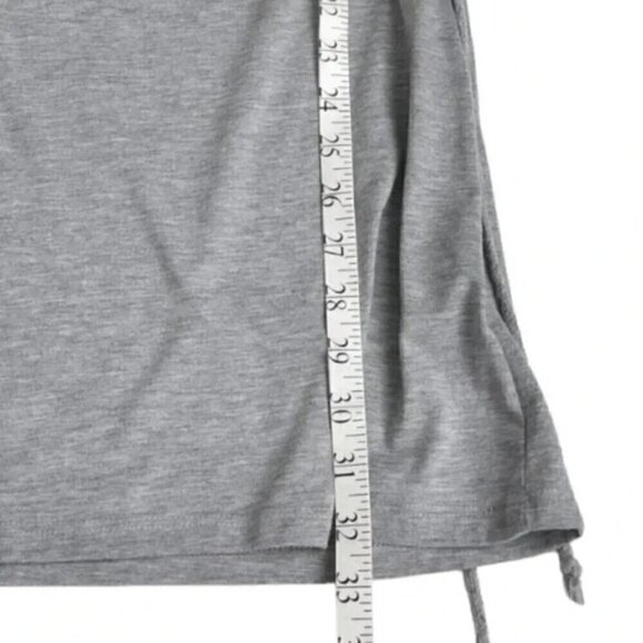 Topshop Lace Up Gray Mini Dress Size 4 - Picture 10 of 11